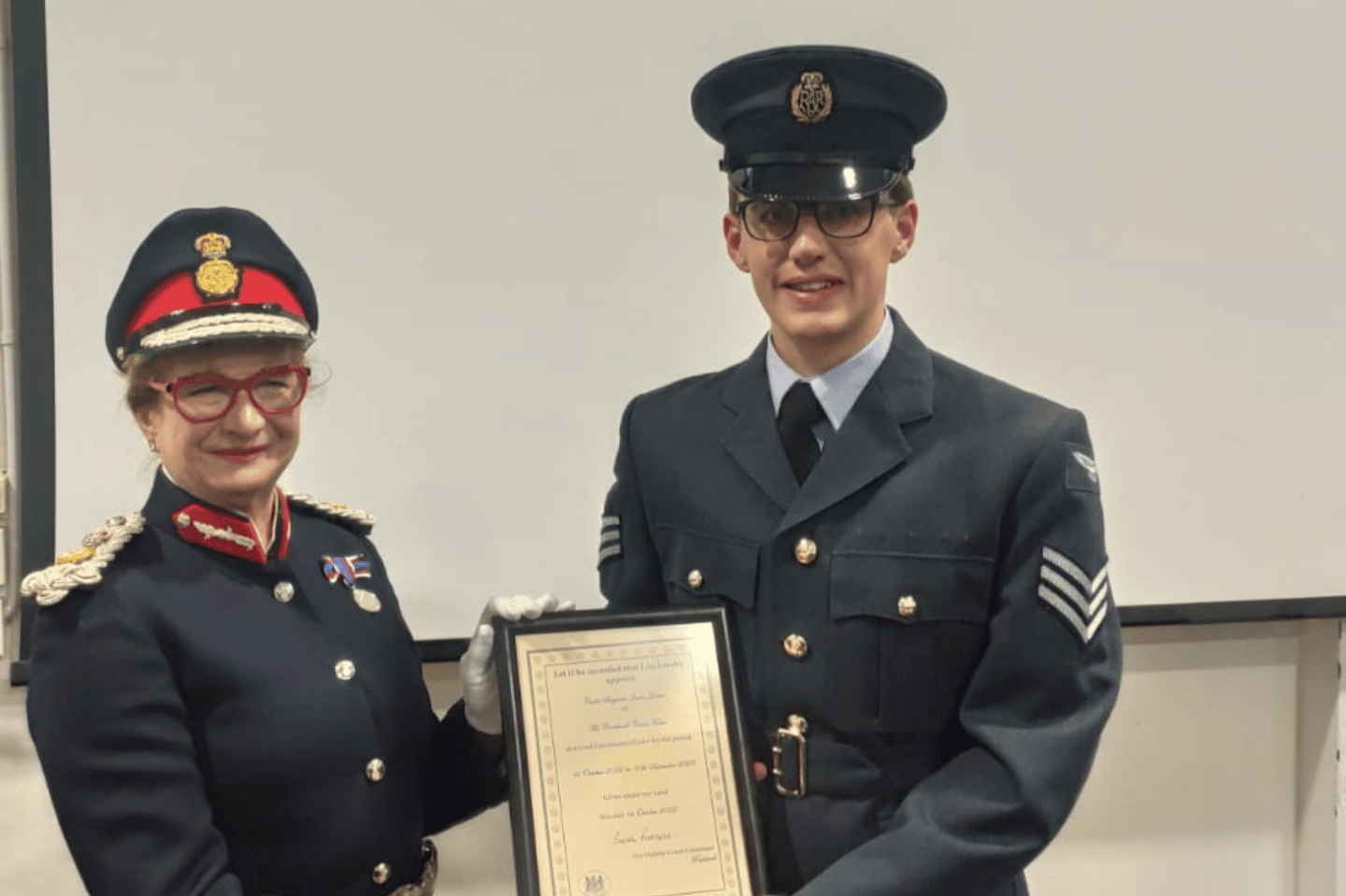 Pupil Invested As Lord Lieutenant's Cadet - Oakham School