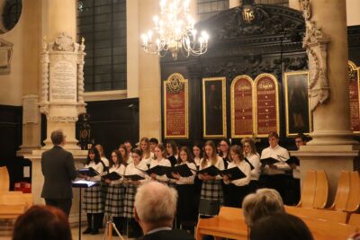 Choir sing in church in London