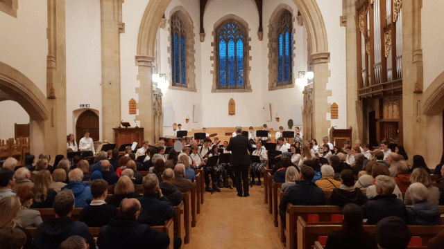 Concert band perform in Chapel concert