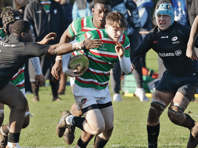 Charlie Titcombe playing for Leicester Tigers Academy at Oakham School.