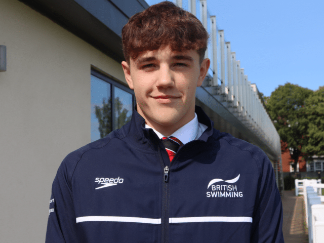 Swimmer Jacob in Team GB uniform