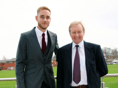 Stuart Broad and Frank Hayes