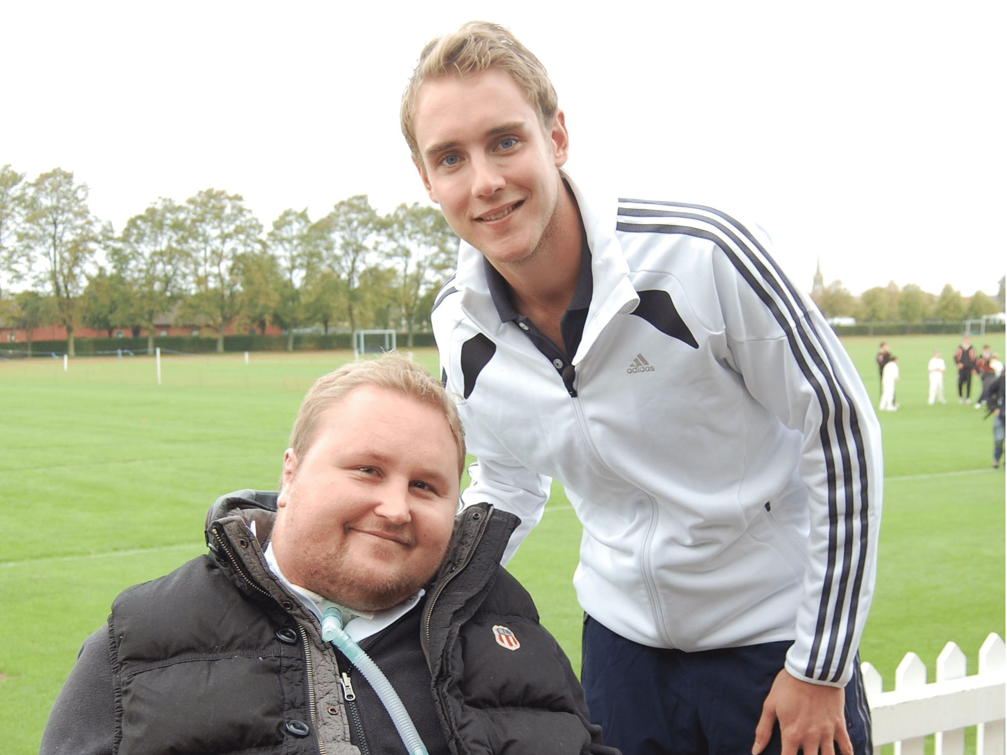 Stuart Broad and Matt Hampson