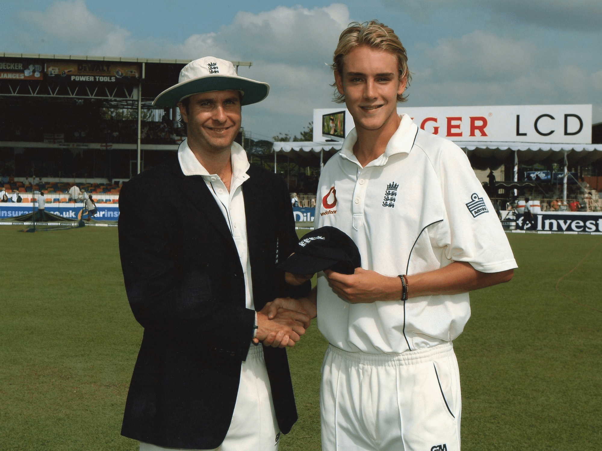 Stuart Broad and Michael Vaughan